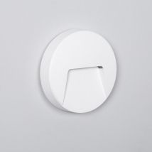 Segnapasso led per Esterno 3W da Superficie Parete Circolare Bianco Nilsa Bianco Naturale 4000K