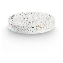 Seifenschale aus Zement terrazzo, ø 11 cm