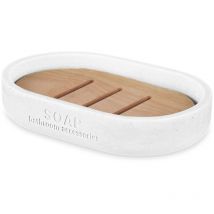 Seifenschale zenny mit Bambusabtropfgestell