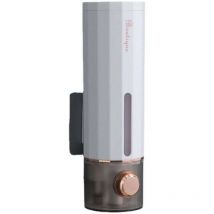 Seifenspender zur Wandmontage, Shampoo- und Duschgelspender i ohne Bohren, 450 ml, geeignet für Shampoo, Handdesinfektionsmittel, weiß