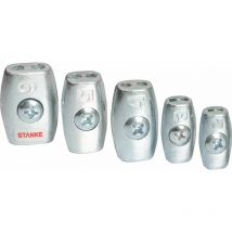Seilwerk Stanke - 15x Serre-Câble Ovale Zingué Taille 4 Connecteur Galvanisé Pour Câble d'Acier 4 mm Aluminium Silumin