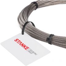 Seilwerk Stanke - 40 m Câble d'Acier Acier Inoxydable 5 mm 7x19 Cordage en Acier Inoxydable Inox V4A A4