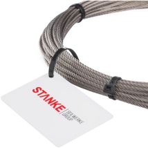10 m Câble d'Acier Acier Inoxydable 5 mm 7x7 Cordage en Acier Inoxydable Inox V4A A4 - Seilwerk Stanke