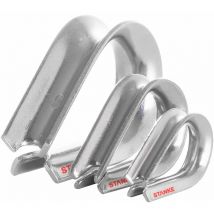 15x Kausche Edelstahl Inox 5mm Drahtseilkauschen Rostfrei Seilöse für Forstseil Stahlseil Naturseil - Seilwerk Stanke