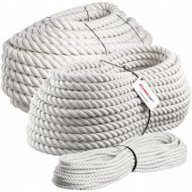 Baumwollschnur 40mm, Baumwollseil für Schaukel Baumwollkordel handgedreht, 5m - Seilwerk Stanke