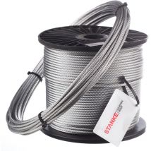 Câble d'Acier Galvanisé din Corde Forestière Corde de Levage Câble de Treuil 1x19 1 mm 90 m - Seilwerk Stanke
