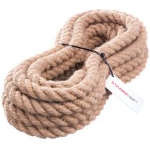 Corde de Jute fibres naturelles enroulées gréement la rambarde de sécurité 22mm 5m - Seilwerk Stanke