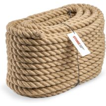 Corde de Jute fibres naturelles enroulées gréement la rambarde de sécurité 22mm 15m - Seilwerk Stanke