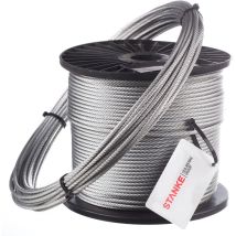 Seilwerk Stanke - Drahtseil 3mm 1x7 Verzinkt Drahtseil Für Geländer Stahlseil Forstseil Din Seil Draht, 10m