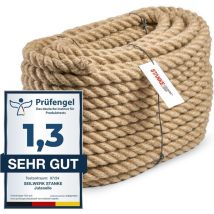 Seilwerk Stanke Juteseil Naturfasern Gedreht Tauwerk Hanf Jute Tau Seil Tauziehen Absperrseil Handlauf 30mm 5m