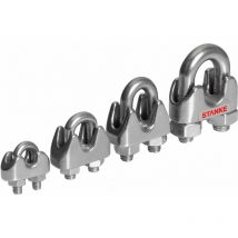 15x Seilklemme Bügelform aus Edelstahl Inox Größe 3 für 3 mm Drahtseile Rostfrei Seilverbinder - Seilwerk Stanke