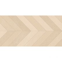 Carrelage sol / mur effet béton design chevron beige 60x120 cm seine rilse crema (vendu par boite de 1.44m2)