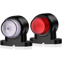 Seitenmarkierungsleuchten, 2 Stück, 8 Led-seitenmarkierungsleuchten Für Anhänger, Weiß/rot, 12 V/24 V