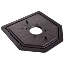 Jouplast Seitenverkleidungsrandplatte – Kunststoff – Schwarz – 100mm x 100mm x 10mm – Kompatibel mit Cleman Stellfüßen