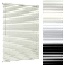 Sekey Alu Jalousie ohne Bohren Klemmfix Jalousette freihängend - 25mm Alu-Lamellen, Creme, 85 x 160 cm