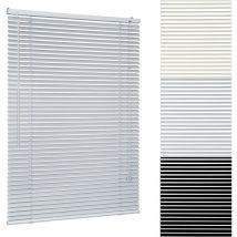Sekey Alu Jalousie Ohne Bohren Klemmfix Jalousette Freihängend - 25mm Alu-lamellen, Silber, 80 X 130 Cm