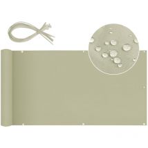 Sekey Balkon Sichtschutz Balkonabdeckung, Balkonsichtschutz Balkonverkleidung Oxford mit Nylon Kabelbinder, Blickdicht Wasserdicht Windschutz, Taupe,