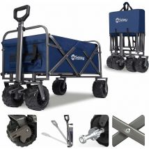 Sekey - Chariot de Transport avec Freins Pliable avec chargeur jusqu'à 200KG , Bleu