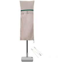 Sekey - Housse de Protection pour 270cm x 460cm Parasol de Jardin Double avec Deux Hauts, 100% Polyester, imperméable, Kaki