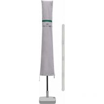 Sekey - Housse de Protection pour Ø2m-3.5m Parasol,Couverture de Parasol avec Grilles D'aération,100% Polyester, Gris Clair