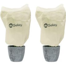 Voile hivernage plante exterieur 80g/m², Beige 100x80cm (2PCS)