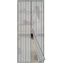 Insektenschutz Fliegengitter Magnetvorhang für Türen / Grau, 110x210cm - Sekey