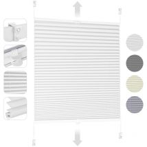 Sekey Plissee ohne Bohren Klemmfix, Faltrollo Jalousie Plissee Rollo, Verspannt Blickdicht Sichtschutz und Sonnenschutz Easyfix Fensterollo für