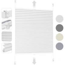 Sekey - Plissee ohne Bohren Klemmfix, Faltrollo Jalousie Plissee Rollo, Verspannt Blickdicht Sichtschutz und Sonnenschutz Easyfix Fensterollo für
