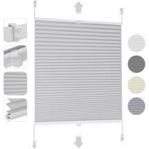 Sekey - Plissee ohne Bohren Klemmfix, Faltrollo Jalousie Plissee Rollo, Verspannt Blickdicht Sichtschutz und Sonnenschutz Easyfix Fensterollo für