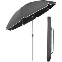 Sekey Rund Sonnenschirm Ø 160 Cm, Balkonschirm & Strandschirm, Höhen- & Neigbar, Inkl. Schutzhülle