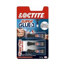 Loctite - Mini Trio Power Flex Sofortklebstoff – Packung 3x1g 2640066