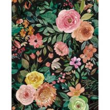 Selbstklebende Blumentapete Mit Dunklem Blumenmuster – Selbstklebende Boho-blumenfolie Für Küchenmöbel, 45 Cm X 10 M