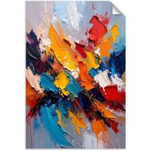 Selbstklebendes Poster – Wandsticker Explosion Der Farben Abstrakter Malereieffekt 80x120 Cm