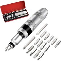 16-teiliges Schlagschrauber-set, 1/2-zoll-handschlagschrauber Mit 15 Bohrern (schlitz, Kreuzschlitz, Sechskant), Zum Drehen Festsitzender 