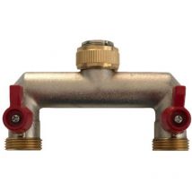 Rain Irrigation - Rampe avec vannes 2 voies en laiton