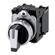 Sélecteur Siemens lumineux 22 mm blanc 3 positions 3SU11502BL601NA0