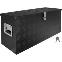 Sélection Boîte à Timon Noir Boîte à outils Caisse de camion Boîte en Aluminium Box de remorque avec couvercle Verrouillable Boîte de Transport