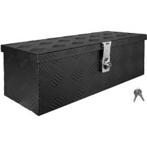 Sélection Boîte à Timon Noir Boîte à outils Caisse de camion Boîte en Aluminium Box de remorque avec couvercle Verrouillable Boîte de Transport