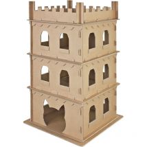 Sélection Lit de Chat Château de Chat Maison Chat Tapis à gratter Grotte de Chat Maison en carton Maisonnette pour chats avec carton à gratter Petigi