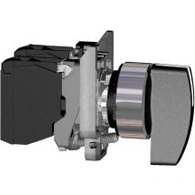 Schneider Electric - Harmony bouton tournant noir Ø22 - à crosse - 2 positions - 1F - XB4BJ21