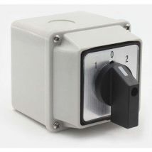 Ontway - Selector de leva giratorio universal LW26-20A 220V - 8 terminales, 3 posiciones, 1-0-2, interruptor de conmutación con interruptor principal