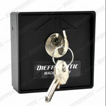 Selettore Start Con Chiave e Cilindro Alluminio Compatibile Con Rib 198/1 Nero