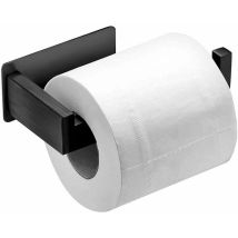 Self-adhesive toilet paper holder 3M stainless steel paper holder, toilet roll holder without drilling, unwinding toilet roll holder, black
