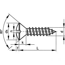 ST4.2X32MM Slotted rsd Countersunk Tap Screw bzp- you get 50 - Qualfast