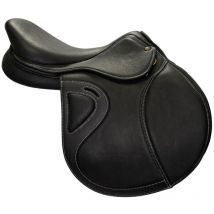 Henri De Rivel - Sella da salto doppiata Evolution con nocche di ricambio: 16,5', nero