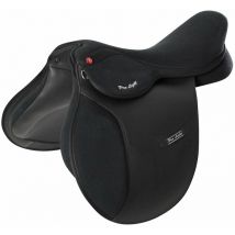 Sella da salto in similpelle con appoggi scamosciati: 16.5', Nero