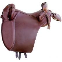 Taglia unica, Noir: Selle Camarghese complète en cuir avec finitions soignées