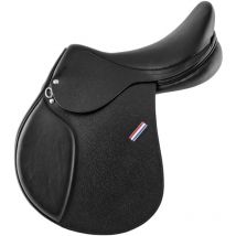 18", Marron: Selle de saut Atlanta en cuir martelé garrot interchangeable