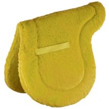 Jaune - Selle en forme de selle en laine synthétique sous le siège en forme de selle