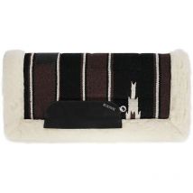 Sottosella western imbottito tessuto navajo esterno e fondo pura lana con bordo lana e rinforzo in pelle - Marrone Nero Rn1-Ltl